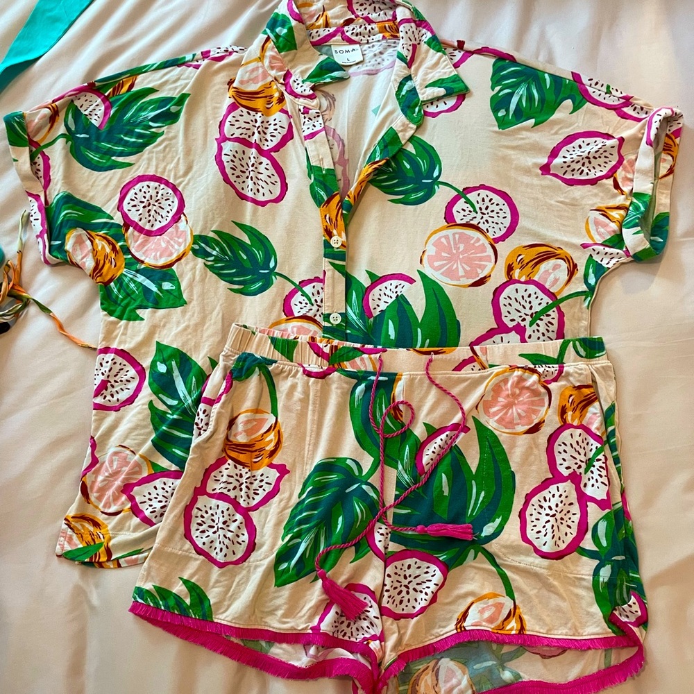 Dragonfruit PJ Shorts Set